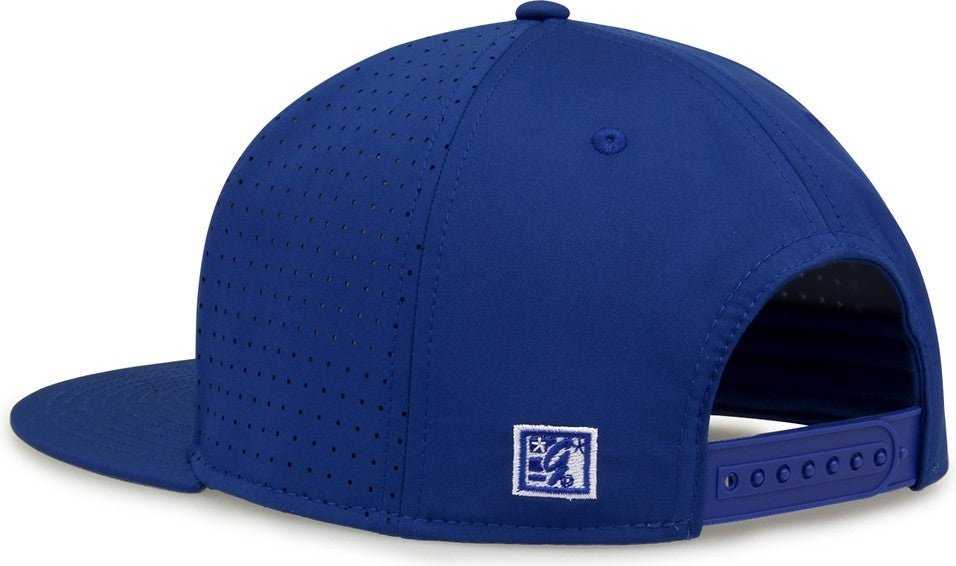 The Game GB906Y Youth Perforated GameChanger Snapback Cap - Royal - HIT a Double - 3