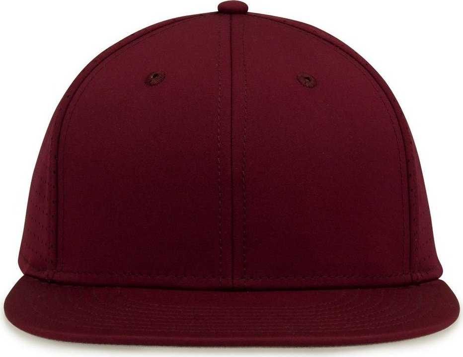 The Game GB906 Perforated GameChanger Snapback Cap - Dark Maroon - HIT a Double - 2