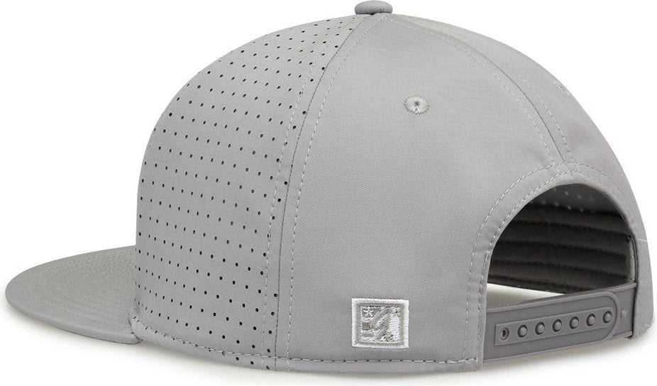 The Game GB906 Perforated GameChanger Snapback Cap - Grey - HIT a Double - 3