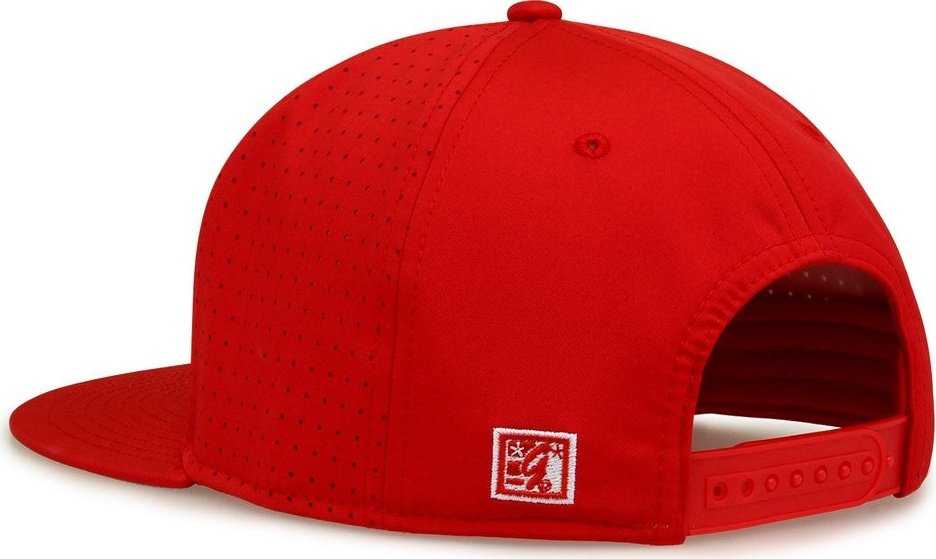 The Game GB906 Perforated GameChanger Snapback Cap - Red - HIT a Double - 3