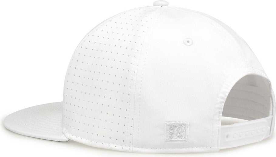 The Game GB906 Perforated GameChanger Snapback Cap - White - HIT a Double - 3