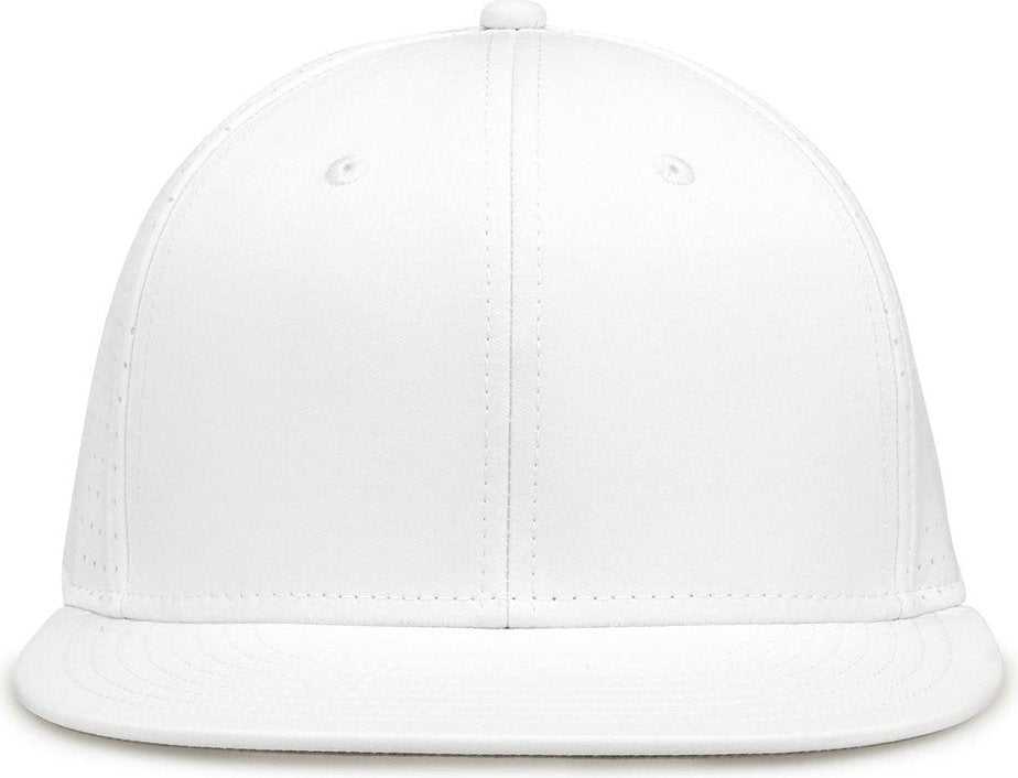 The Game GB906 Perforated GameChanger Snapback Cap - White - HIT a Double - 2
