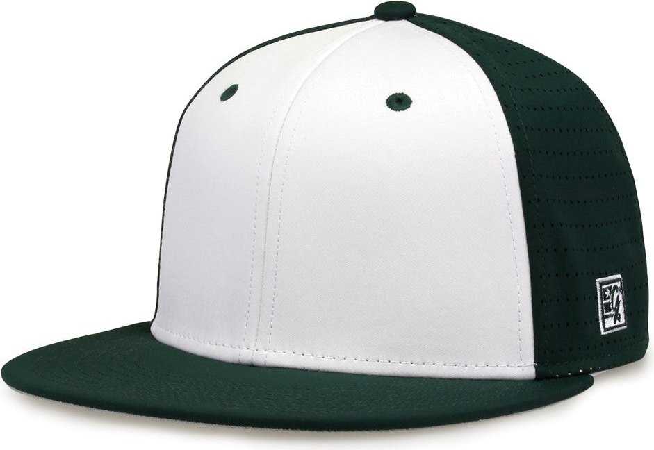 The Game GB998 Perforated GameChanger Cap - Dark Green White - HIT A Double