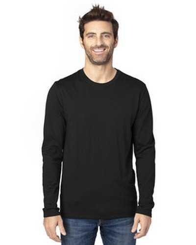 Threadfast Apparel 100LS Unisex ULIGHTimate Long-Sleeve T-Shirt - Black - HIT a Double