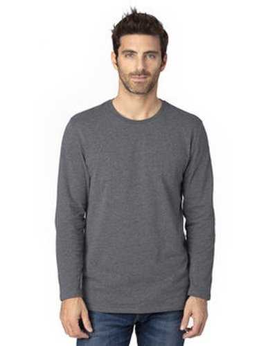 Threadfast Apparel 100LS Unisex ULIGHTimate Long-Sleeve T-Shirt - Charcoal Heather - HIT a Double