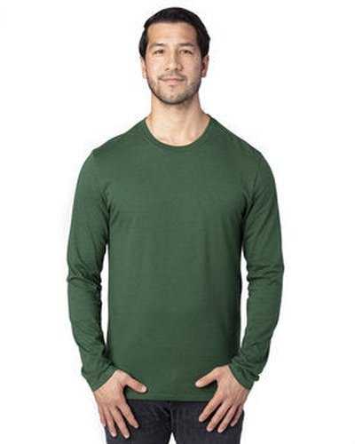Threadfast Apparel 100LS Unisex ULIGHTimate Long-Sleeve T-Shirt - Forest Green - HIT a Double