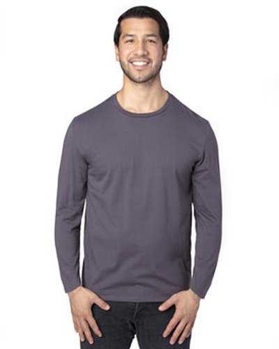 Threadfast Apparel 100LS Unisex ULIGHTimate Long-Sleeve T-Shirt - Graphite - HIT a Double