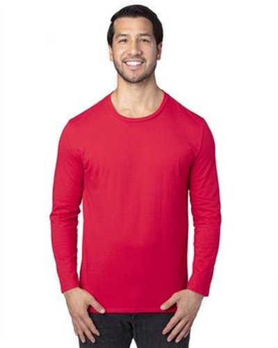 Threadfast Apparel 100LS Unisex ULIGHTimate Long-Sleeve T-Shirt - Red - HIT a Double