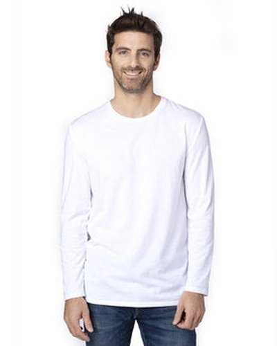 Threadfast Apparel 100LS Unisex ULIGHTimate Long-Sleeve T-Shirt - White - HIT a Double