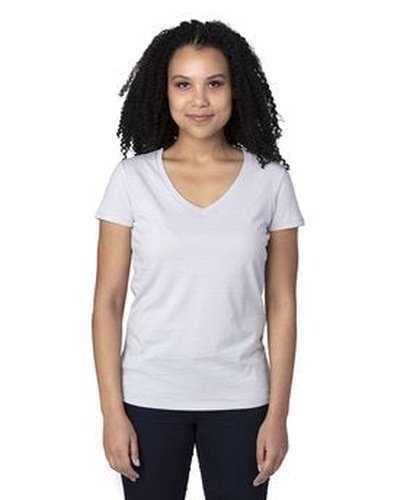 Threadfast Apparel 200RV Ladies' ULIGHTimate V-Neck T-Shirt - Silver - HIT a Double