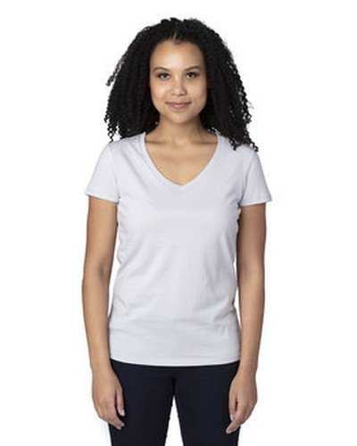 Threadfast Apparel 200RV Ladies&#39; ULIGHTimate V-Neck T-Shirt - Silver - HIT a Double