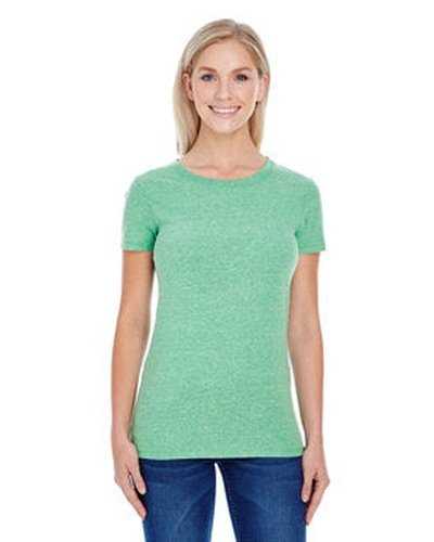 Threadfast Apparel 202A Ladies&#39; Triblend Short-Sleeve T-Shirt - Green Triblend - HIT a Double