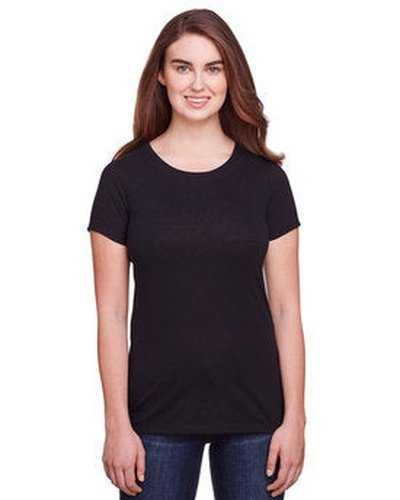 Threadfast Apparel 202A Ladies&#39; Triblend Short-Sleeve T-Shirt - Solid Black Triblend - HIT a Double