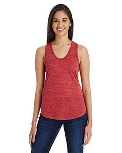 Threadfast Apparel 204LIGHT Ladies&#39; Blizzard Jersey Racer Tank - Red Blizzard - HIT a Double