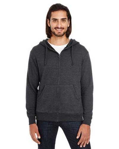 Threadfast Apparel 321Z Unisex Triblend French Terry Full-Zip - Black Heather - HIT a Double