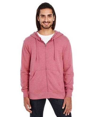 Threadfast Apparel 321Z Unisex Triblend French Terry Full-Zip - Cardinal Heather - HIT a Double