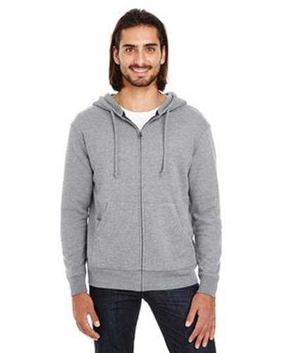 Threadfast Apparel 321Z Unisex Triblend French Terry Full-Zip - Charcoal Heather - HIT a Double