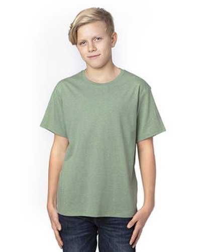 Threadfast Apparel 600A Youth ULIGHTimate T-Shirt - Army Heather - HIT a Double