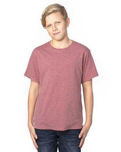 Threadfast Apparel 600A Youth ULIGHTimate T-Shirt - Maroon Heather - HIT a Double