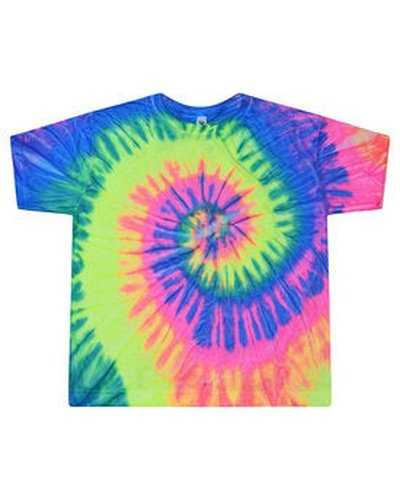 Tie-Dye 1050CD Ladies' Cropped T-Shirt - Neon Rainbow - HIT a Double