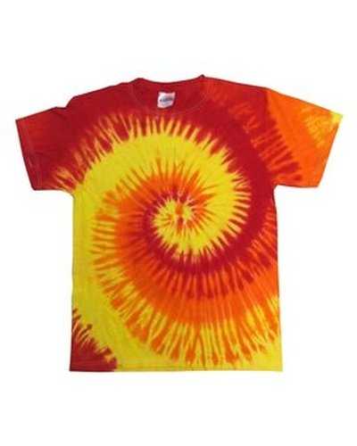 Tie-Dye CD100Y Youth 54 oz 100% Cotton T-Shirt - Blaze - HIT a Double