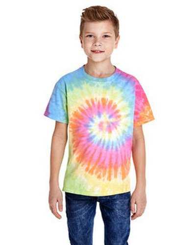 Tie-Dye CD100Y Youth 54 oz 100% Cotton T-Shirt - Eternity - HIT a Double