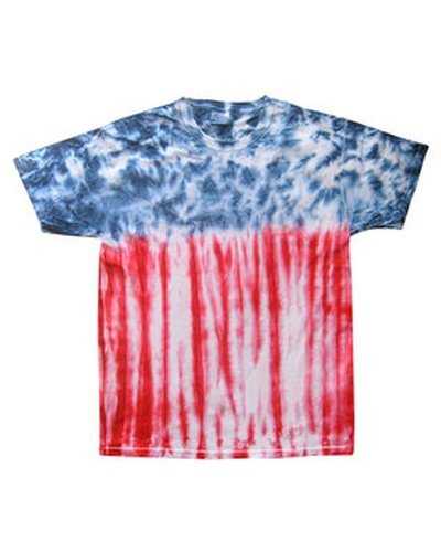 Tie-Dye CD100Y Youth 54 oz 100% Cotton T-Shirt - Flag - HIT a Double
