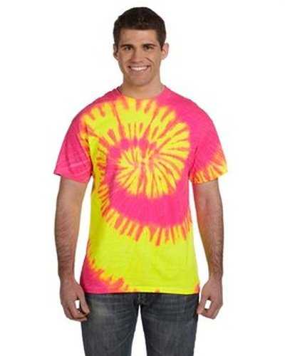 Tie-Dye CD100Y Youth 54 oz 100% Cotton T-Shirt - Flrescent Swirl - HIT a Double