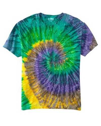 Tie-Dye CD100Y Youth 54 oz 100% Cotton T-Shirt - Mardi Gras - HIT a Double