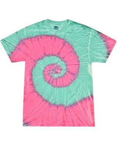 Tie-Dye CD100Y Youth 54 oz 100% Cotton T-Shirt - Mint Fusion - HIT a Double