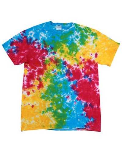 Tie-Dye CD100Y Youth 54 oz 100% Cotton T-Shirt - Multi Rainbow - HIT a Double