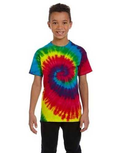 Tie-Dye CD100Y Youth 54 oz 100% Cotton T-Shirt - Reactive Rainbow - HIT a Double