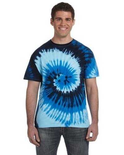 Tie-Dye CD100 Adult 54 oz, 100% Cotton T-Shirt - Blue Ocean - HIT a Double