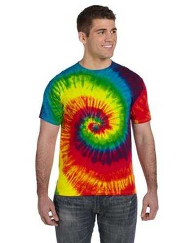 Tie-Dye CD100 Adult 54 oz, 100% Cotton T-Shirt - Reactive Rainbow - HIT a Double