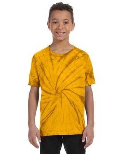 Tie-Dye CD101Y Youth 54 oz 100% Cotton Spider T-Shirt - Spider Gold - HIT a Double
