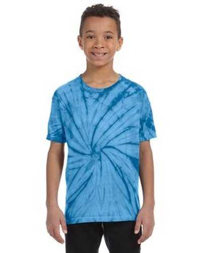 Tie-Dye CD101Y Youth 54 oz 100% Cotton Spider T-Shirt - Spider Turquoise - HIT a Double