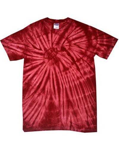 Tie-Dye CD101 Adult 54 oz 100% Cotton Spider T-Shirt - Spider Crimson - HIT a Double