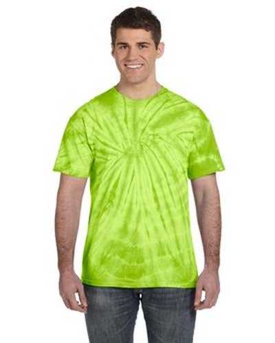 Tie-Dye CD101 Adult 54 oz 100% Cotton Spider T-Shirt - Spider Lime - HIT a Double
