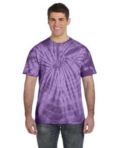 Tie-Dye CD101 Adult 54 oz 100% Cotton Spider T-Shirt - Spider Purple - HIT a Double