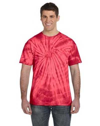 Tie-Dye CD101 Adult 54 oz 100% Cotton Spider T-Shirt - Spider Red - HIT a Double