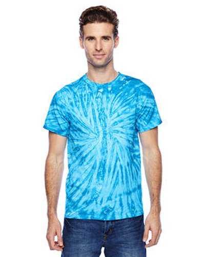 Tie-Dye CD110 Adult 100% Cotton Twist D T-Shirt - Neon Blueberry - HIT a Double