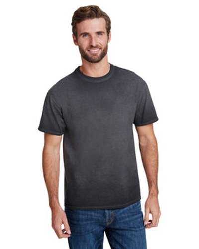 Tie-Dye CD1310 Adult Oil Wash T-Shirt - Black - HIT a Double