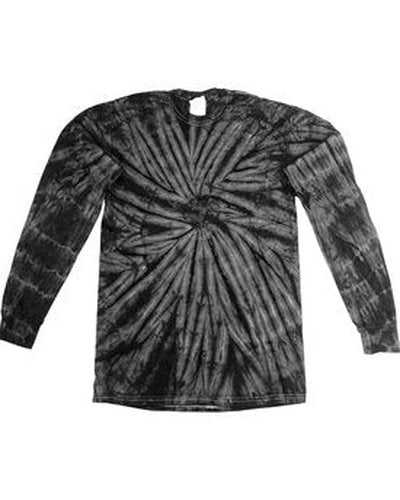 Tie-Dye CD2000Y Youth Long-Sleeve Tee - Spider Black - HIT a Double