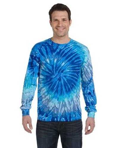 Tie-Dye CD2000 Adult 54 oz 100% Cotton Long-Sleeve T-Shirt - Blue Jerry - HIT a Double