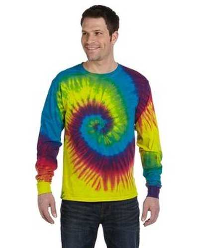 Tie-Dye CD2000 Adult 54 oz 100% Cotton Long-Sleeve T-Shirt - Reactive Rainbow - HIT a Double