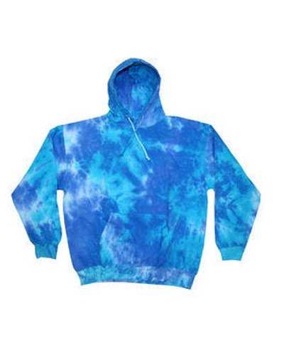 Tie-Dye CD877Y Youth 85 oz D Pullover Hooded Sweatshirt - Blue Mix - HIT a Double