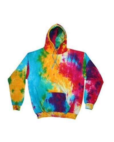 Tie-Dye CD877Y Youth 85 oz D Pullover Hooded Sweatshirt - Mulit Rainbow - HIT a Double