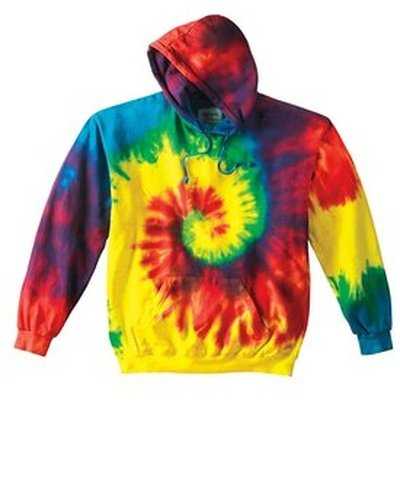 Tie-Dye CD877 Adult D Pullover Hooded Sweatshirt - Reactive Rainbow - HIT a Double