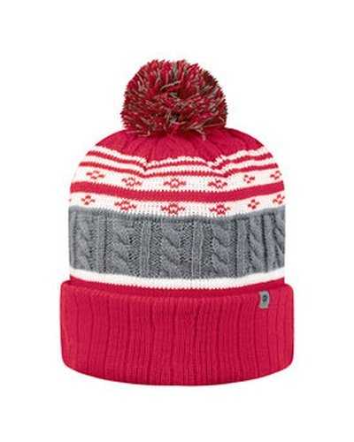 Top Of The World TW5002 Adult ALIGHTitude Knit Cap - Red - HIT a Double