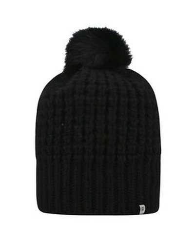Top Of The World TW5005 Adult Slouch Bunny Knit Cap - Black - HIT a Double